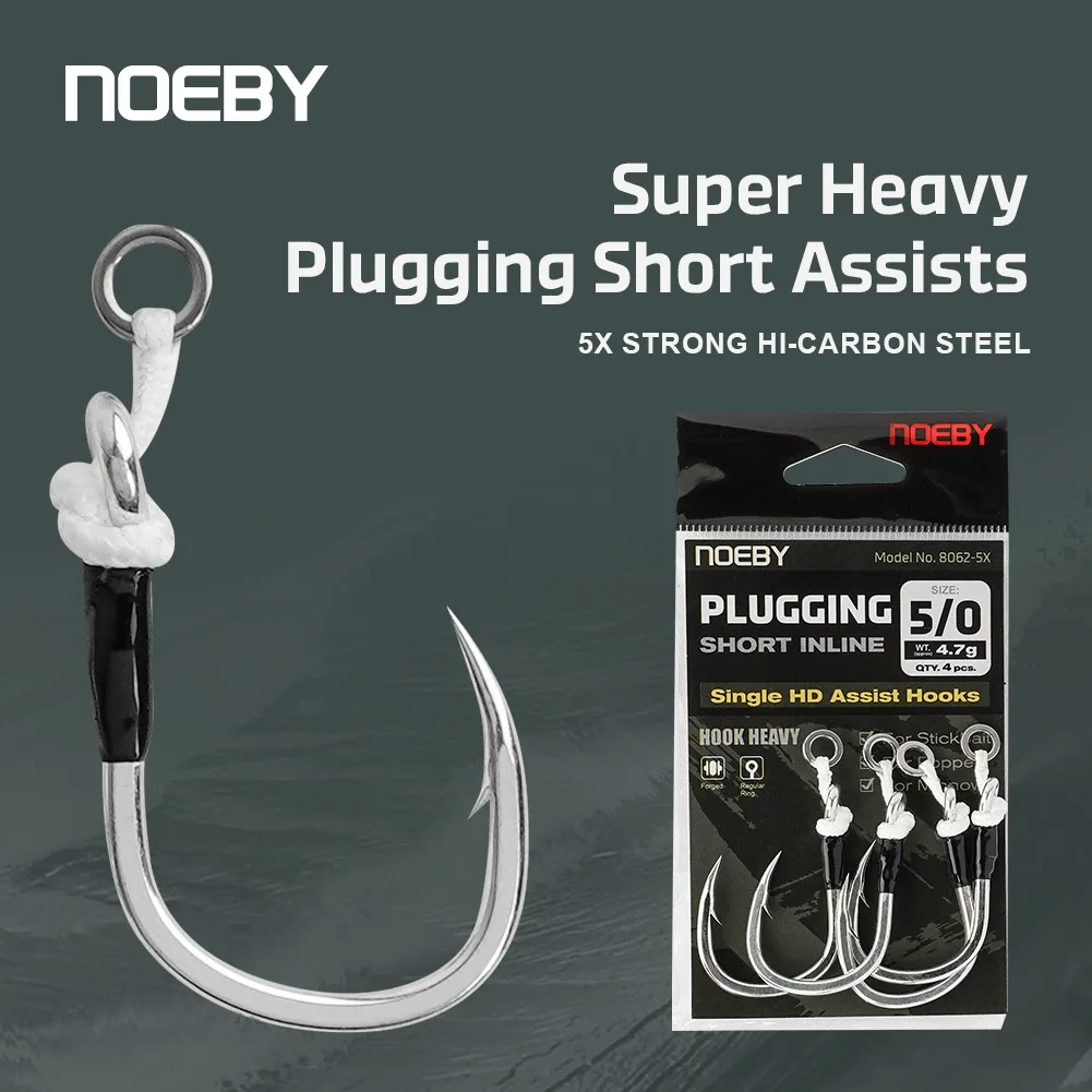 Noeby Super Heavy Plugging Short Assists 5X Strong Hi-Carbon Steel fo Big Saltwater Lure Target Bluefish GT Tuna Single Hook
Noeby Super Heavy Plugging Short Assists 5X Strong Hi-Carbon Steel fo Big Saltwater Lure Target Bluefish GT Tuna Single Hook