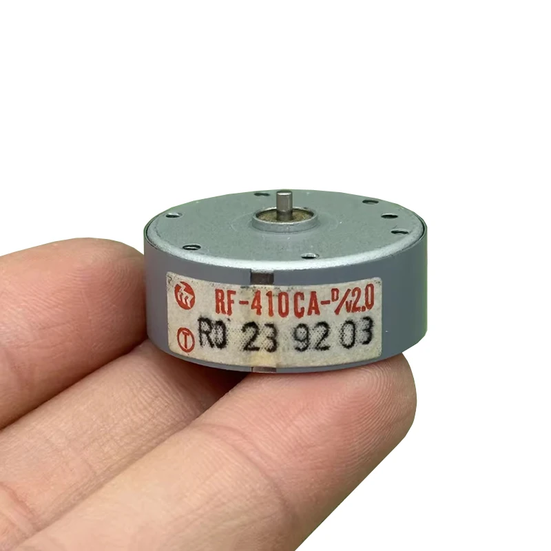 Mabuchi RF-410CA-12250 Mini RF-410 Motor DC 1.5V 2V 3V 5900RPM Mini 26mm Round Thin Spindle Motor for Repeater CD DVD Player
Mabuchi RF-410CA-12250 Mini RF-410 Motor DC 1.5V 2V 3V 5900RPM Mini 26mm Round Thin Spindle Motor for Repeater CD DVD Player