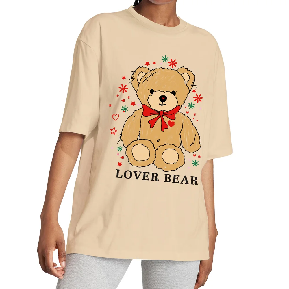 Vintage Bear Print Women's T-shirt o Collar Creative T-shirt Preppy fashion Breathable crop top Casual Y2K Sport T-shirt
Vintage Bear Print Women's T-shirt o Collar Creative T-shirt Preppy fashion Breathable crop top Casual Y2K Sport T-shirt