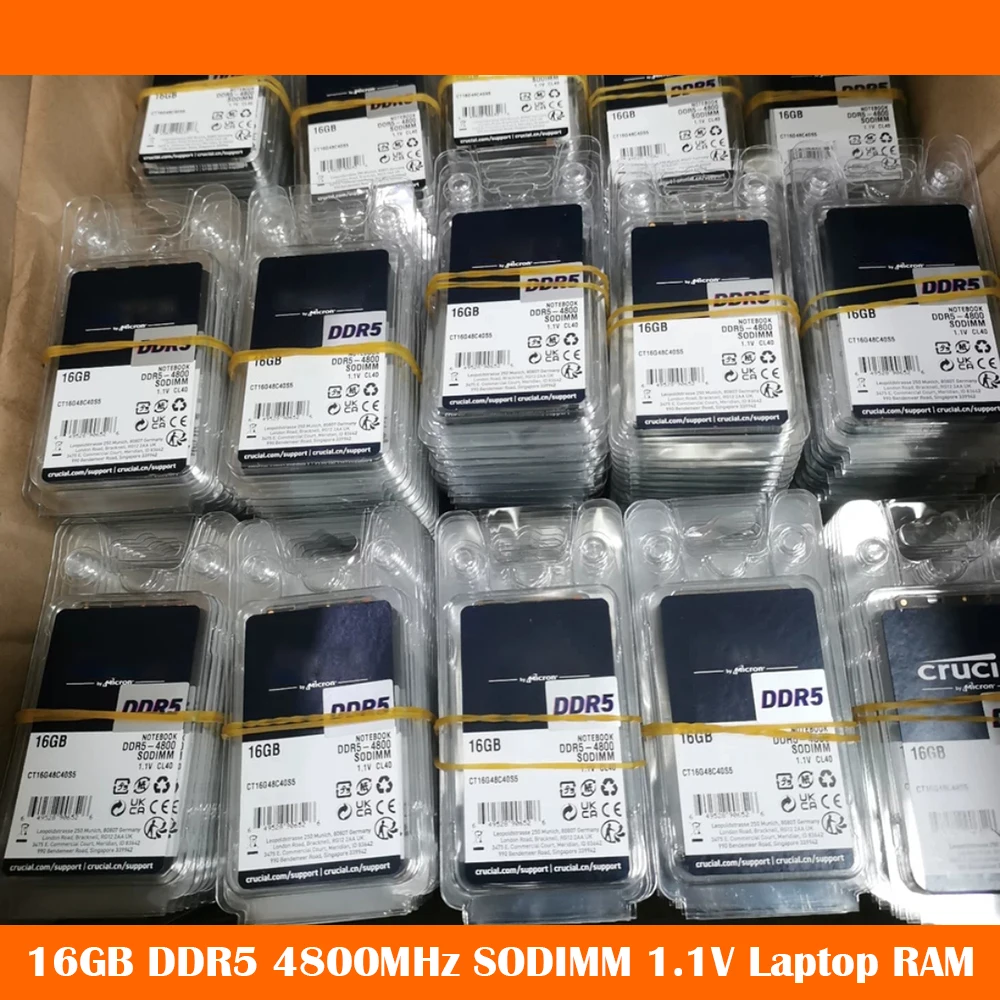 New 16GB DDR5 4800MHz SODIMM 1.1V Laptop RAM For CRUCIAL Notebook Memory Work Fine High Quality Fast Ship
New 16GB DDR5 4800MHz SODIMM 1.1V Laptop RAM For CRUCIAL Notebook Memory Work Fine High Quality Fast Ship