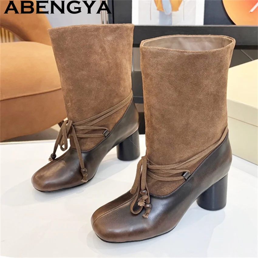 Женские ботинки ABENGYA на массивном каблуке, средней длины, из натуральной кожи, с круглым носком, в стиле панк, зимние, модные, челси, на щиколотку
Женские ботинки ABENGYA на массивном каблуке, средней длины, из натуральной кожи, с круглым носком, в стиле панк, зимние, модные, челси, на щиколотку