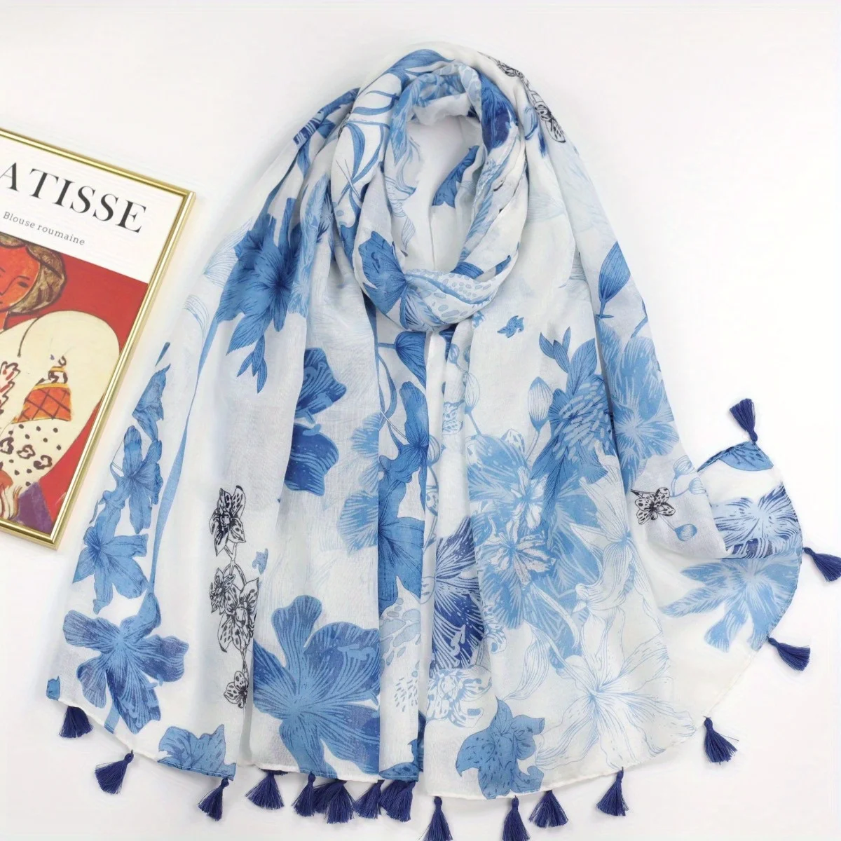 1 PCS blue plantain leaf printed silk scarf encrypted Bali yarn long scarf spring and summer sun protection travel scarf
1 PCS blue plantain leaf printed silk scarf encrypted Bali yarn long scarf spring and summer sun protection travel scarf