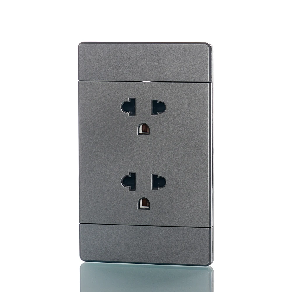 South American series 118 type PC panel Thai round six-hole socket 16A wall socket 110-250V
South American series 118 type PC panel Thai round six-hole socket 16A wall socket 110-250V