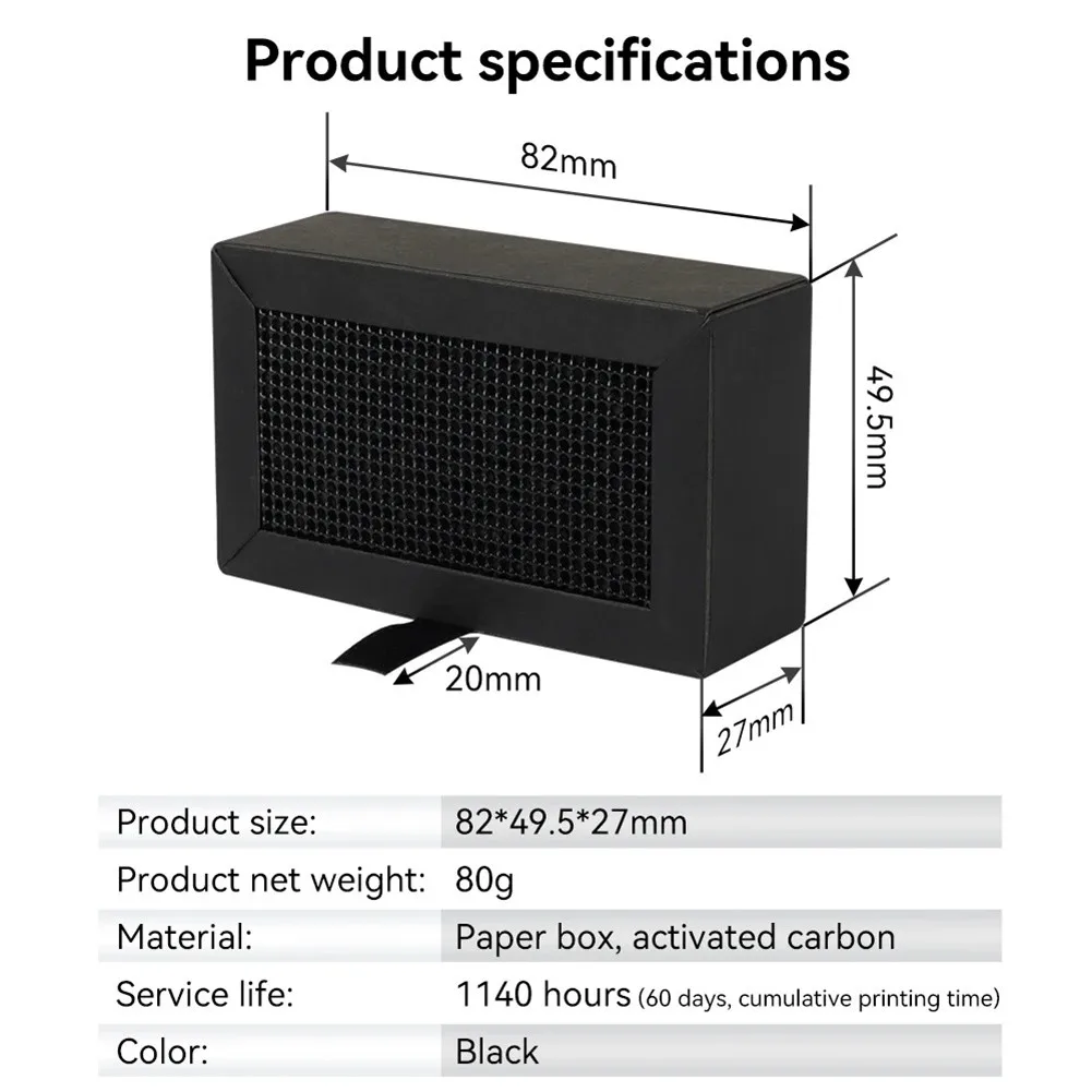 2PCS Activated Carbon Air Filter Compatible with For BambuLab For X1 For X1C For X1E For P1P P1S Replacement Air Purifier Filter
2PCS Activated Carbon Air Filter Compatible with For BambuLab For X1 For X1C For X1E For P1P P1S Replacement Air Purifier Filter