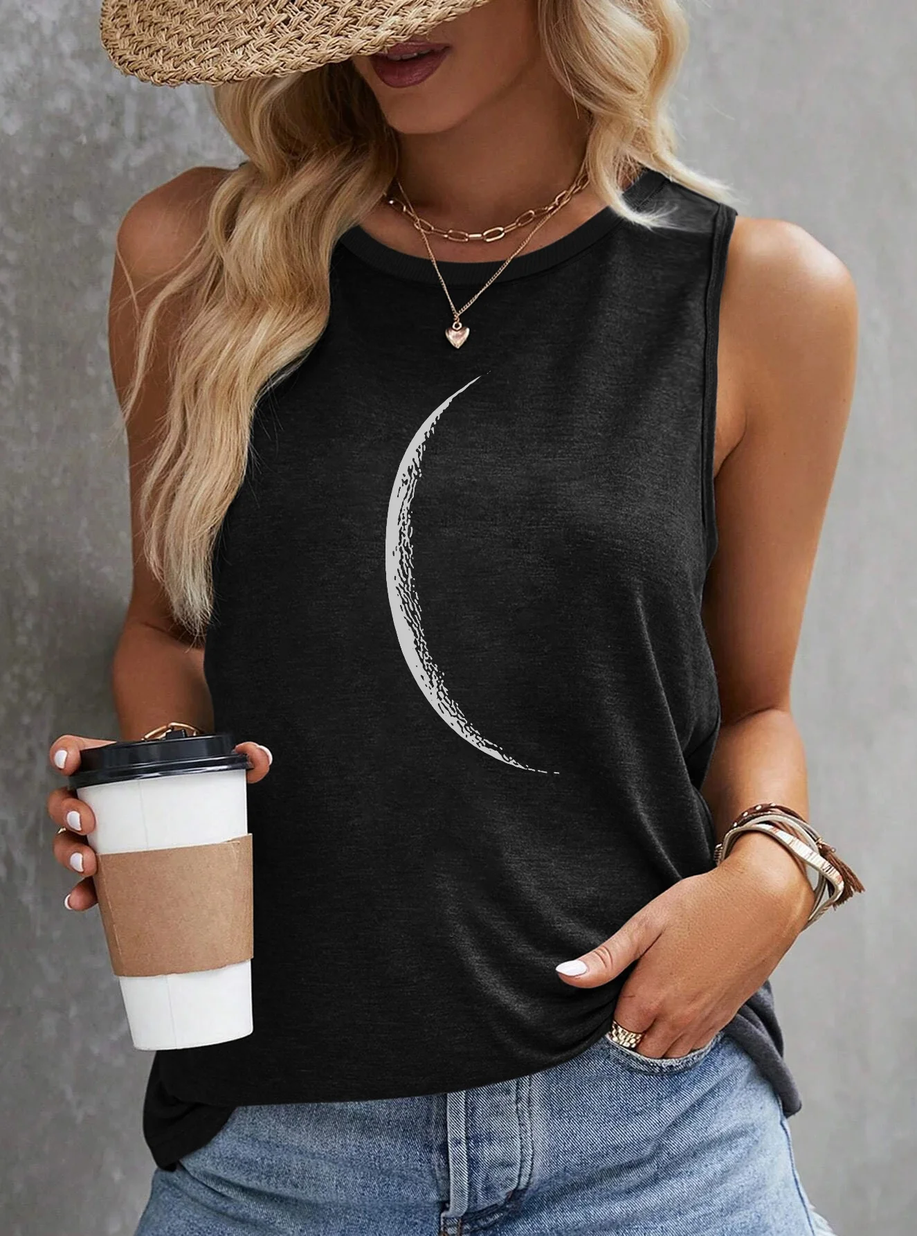 Women's Top 2025 Casual Loose Pulover Graphic Print Tank Top Sleeveless Casual Top For Summer & Spring Women's Clothing
Women's Top 2025 Casual Loose Pulover Graphic Print Tank Top Sleeveless Casual Top For Summer & Spring Women's Clothing