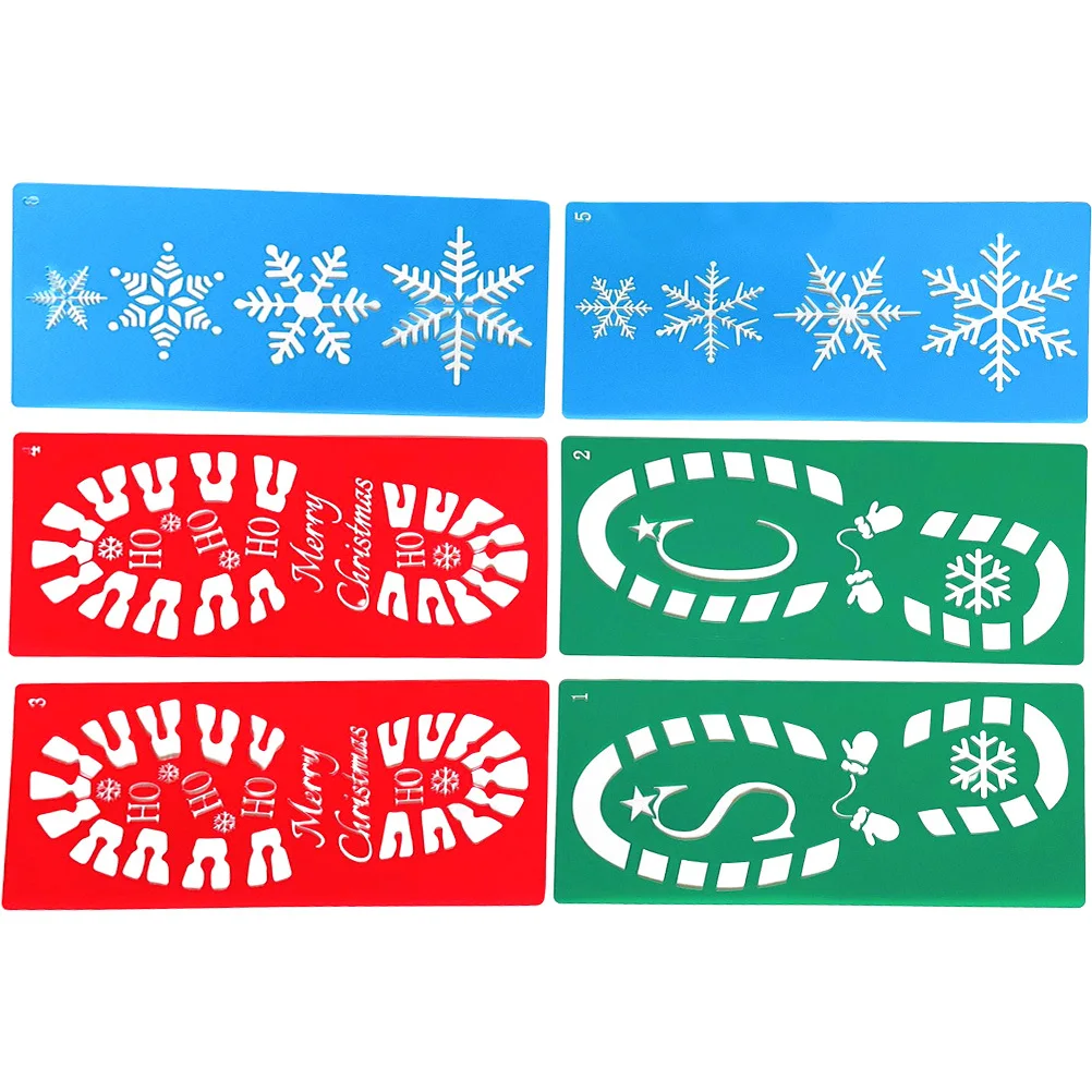 6pcs Christmas Shoe Print Stencil Hollow Out Templates For Diy Painting Craft School Art Projects Decorative Crafts Snow Xmas
6pcs Christmas Shoe Print Stencil Hollow Out Templates For Diy Painting Craft School Art Projects Decorative Crafts Snow Xmas