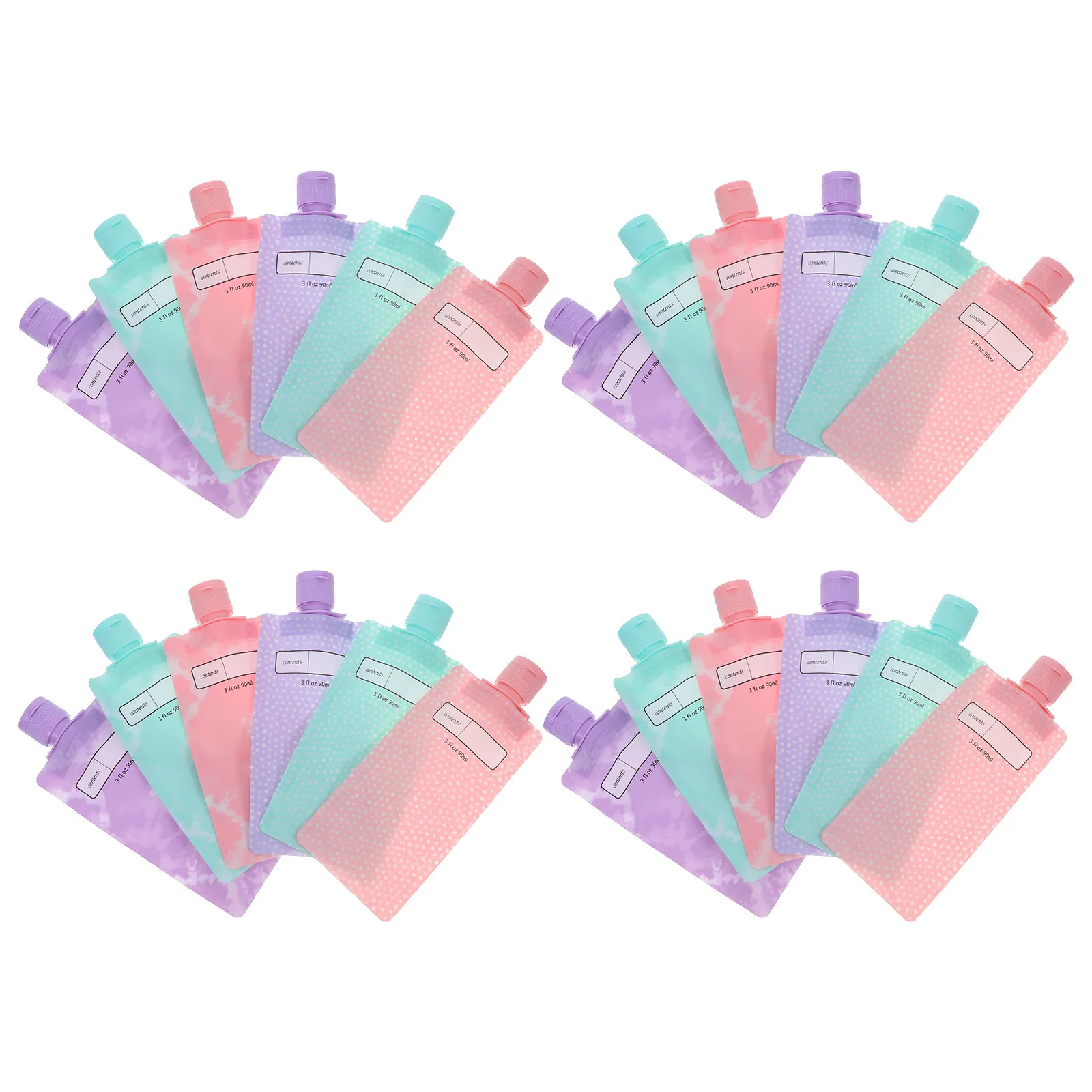 24Pcs Travel Liquid Pouches Leakproof Squeeze Bottles for Shampoo Lotion Body Cream Portable Toiletries Refillable Travel
24Pcs Travel Liquid Pouches Leakproof Squeeze Bottles for Shampoo Lotion Body Cream Portable Toiletries Refillable Travel