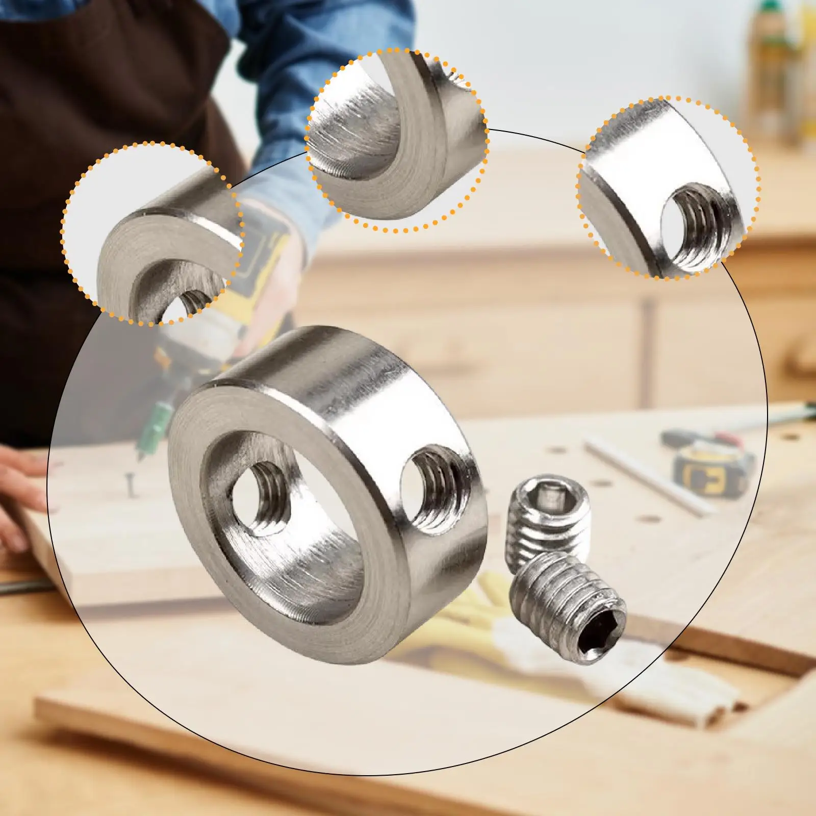 10x Drill Bit Stop Collars Set Good Strength Consistent Drilling Multipurpose Drill Locator Stainless Steel Positioning Ring
10x Drill Bit Stop Collars Set Good Strength Consistent Drilling Multipurpose Drill Locator Stainless Steel Positioning Ring
