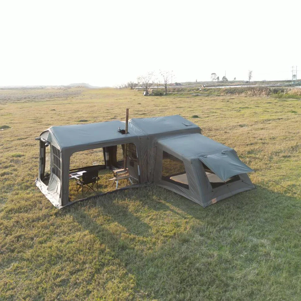 Portable Connectable Modular Inflatable Camping Air Tent with Removable Bedroom and Waterproof Oxford Tarp Shelter for Outdoor
Portable Connectable Modular Inflatable Camping Air Tent with Removable Bedroom and Waterproof Oxford Tarp Shelter for Outdoor