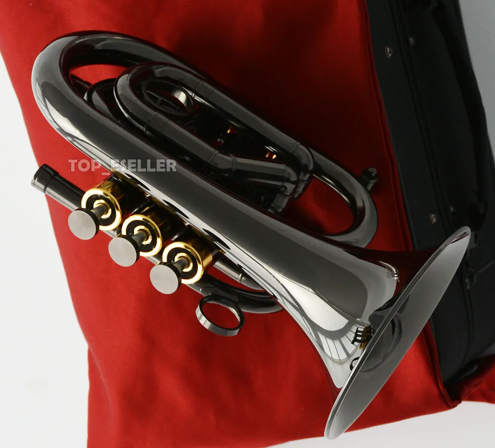 Черные и золотые клапаны Monel Pocket Trumpet Bb 2025л.
Черные и золотые клапаны Monel Pocket Trumpet Bb 2025л.