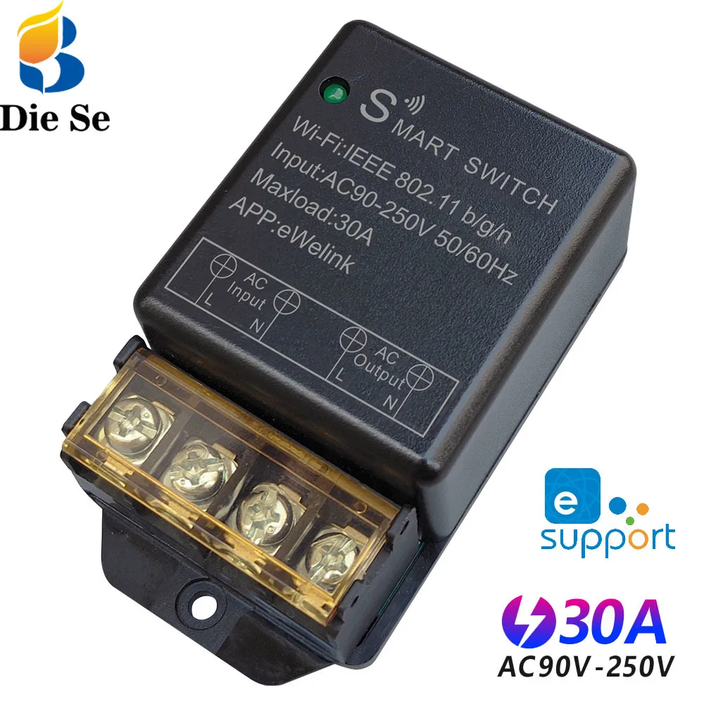 Wifi Smart Switch Ewelink Light Switch 110V 220V 30A on/off Receiver Active Output Dry Contact Relay Module Alexa Google Home
Wifi Smart Switch Ewelink Light Switch 110V 220V 30A on/off Receiver Active Output Dry Contact Relay Module Alexa Google Home