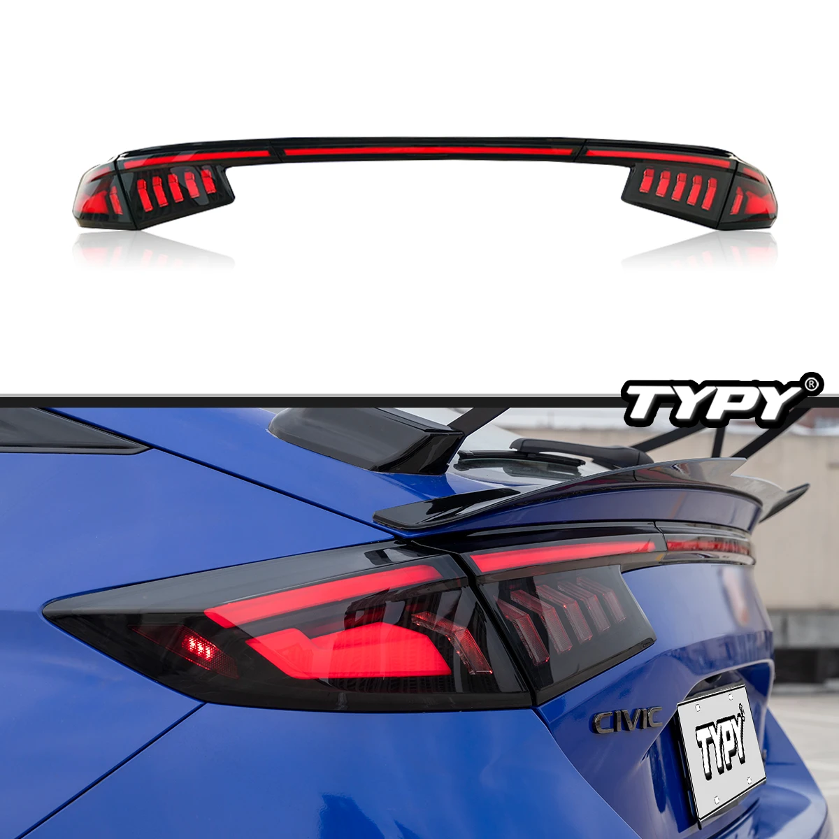 TYPY новый светодиодный задний фонарь, обновленный, модифицированный для Honda Civic, 11-й задний фонарь 2022-2025, динамический сигнальный задний фонарь, автоаксессуары
TYPY новый светодиодный задний фонарь, обновленный, модифицированный для Honda Civic, 11-й задний фонарь 2022-2025, динамический сигнальный задний фонарь, автоаксессуары