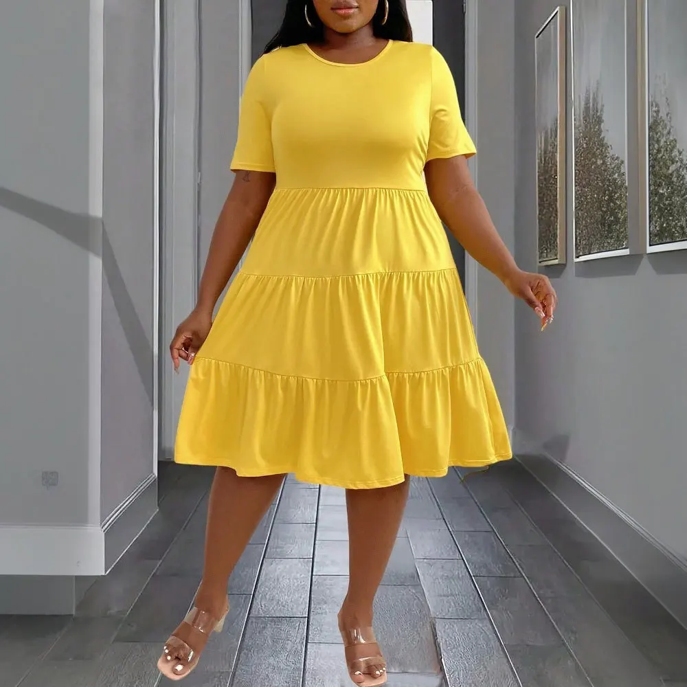 International Station Tk Plus Size Women's Elegant Yellow Dress, Spring and Summer New Style, Loose and Slimming Mid Length Y2k
International Station Tk Plus Size Women's Elegant Yellow Dress, Spring and Summer New Style, Loose and Slimming Mid Length Y2k