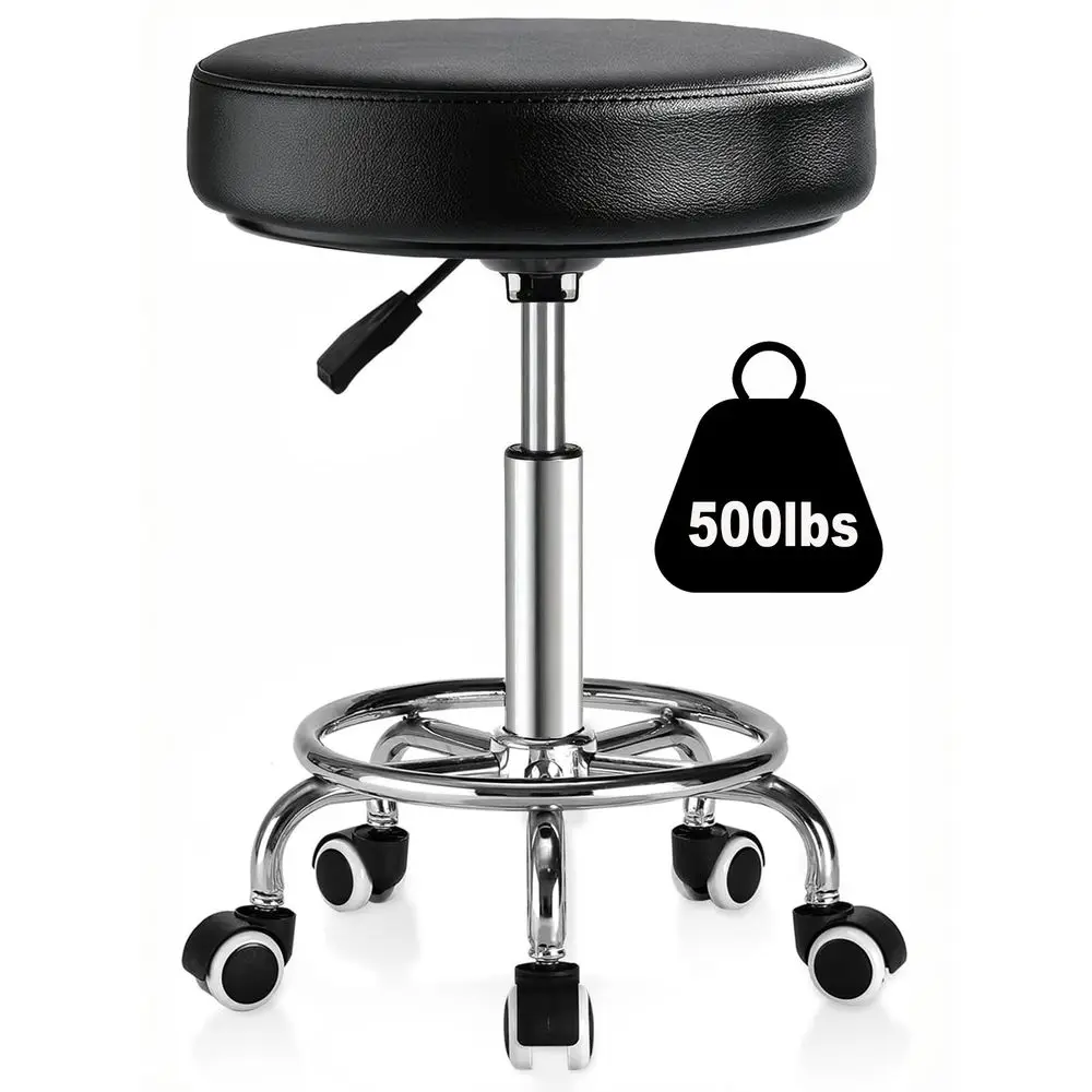 Rolling Stool with Wheels 500lb Heavy Duty Round Rolling Stool with Footrest, Patent Leather Drafting Stool Chair with Wheels W
Rolling Stool with Wheels 500lb Heavy Duty Round Rolling Stool with Footrest, Patent Leather Drafting Stool Chair with Wheels W