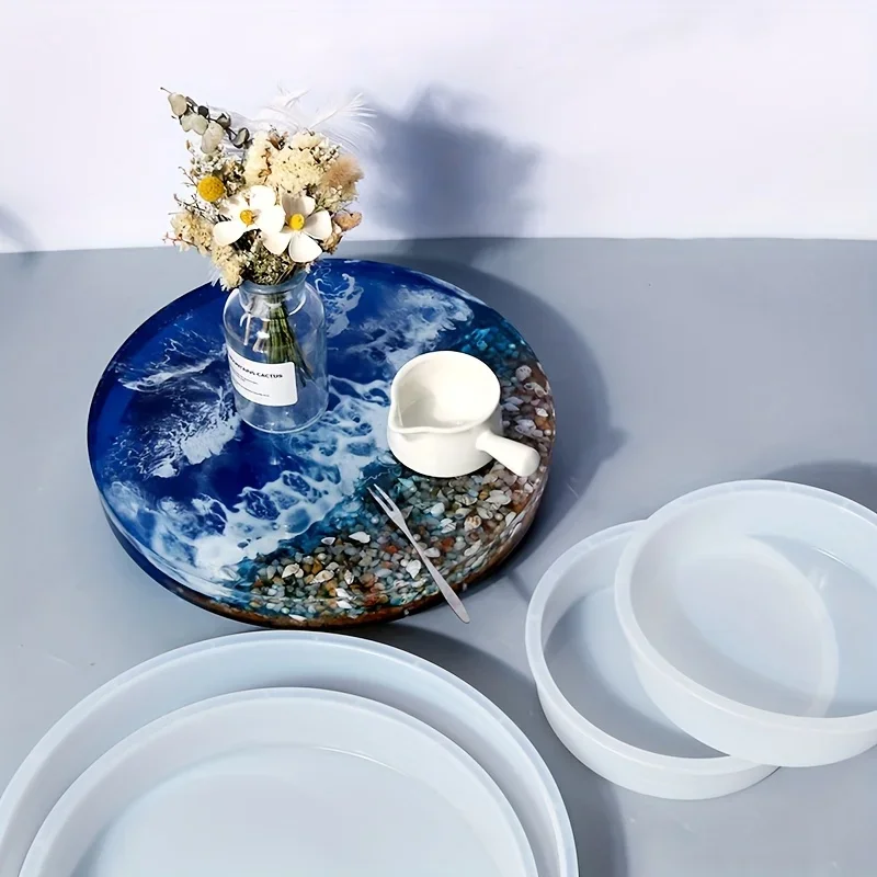Round Resin Tray Silicone Mold, Multi-scene Application (Round Table / Cutting Board / Round Plate), Reusable for DIY, xt280-WTA
Round Resin Tray Silicone Mold, Multi-scene Application (Round Table / Cutting Board / Round Plate), Reusable for DIY, xt280-WTA
