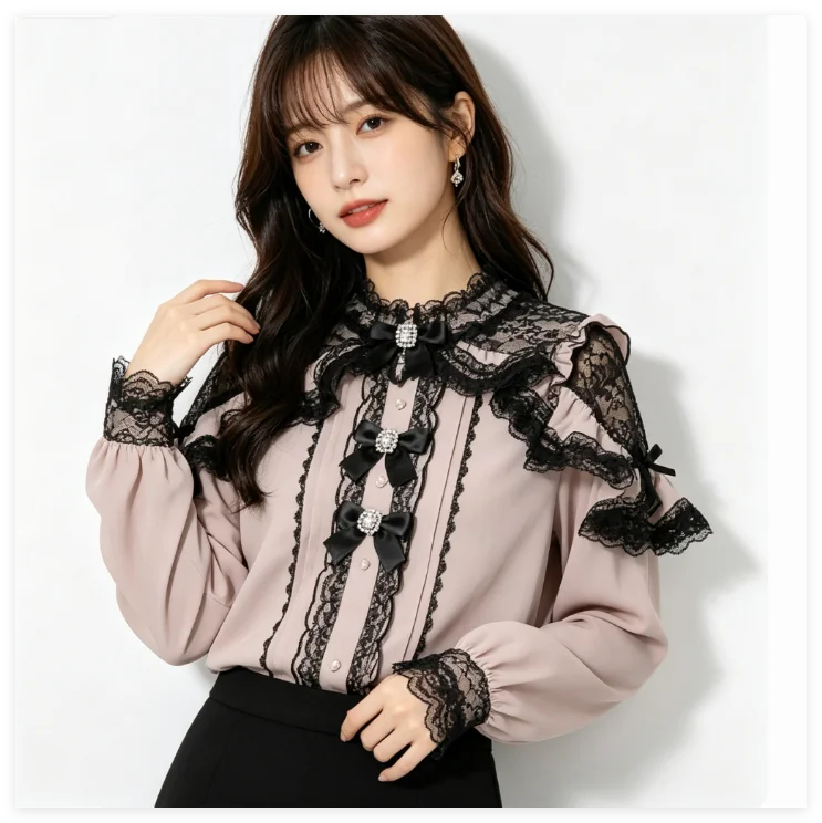 Japanese Off The Shoulder Lace Ruffle Bow Cute Sweet Top White Shirt Stand Up Collar Long Sleeved Lolita Chiffon Blouses Women
Japanese Off The Shoulder Lace Ruffle Bow Cute Sweet Top White Shirt Stand Up Collar Long Sleeved Lolita Chiffon Blouses Women