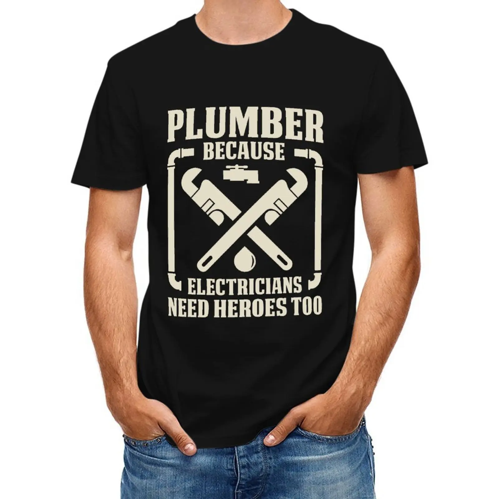 Plumber because Electricians need Heroes too T-Shirt boys whites summer clothes Man t-shirt cute tops mens vintage t shirts
Plumber because Electricians need Heroes too T-Shirt boys whites summer clothes Man t-shirt cute tops mens vintage t shirts