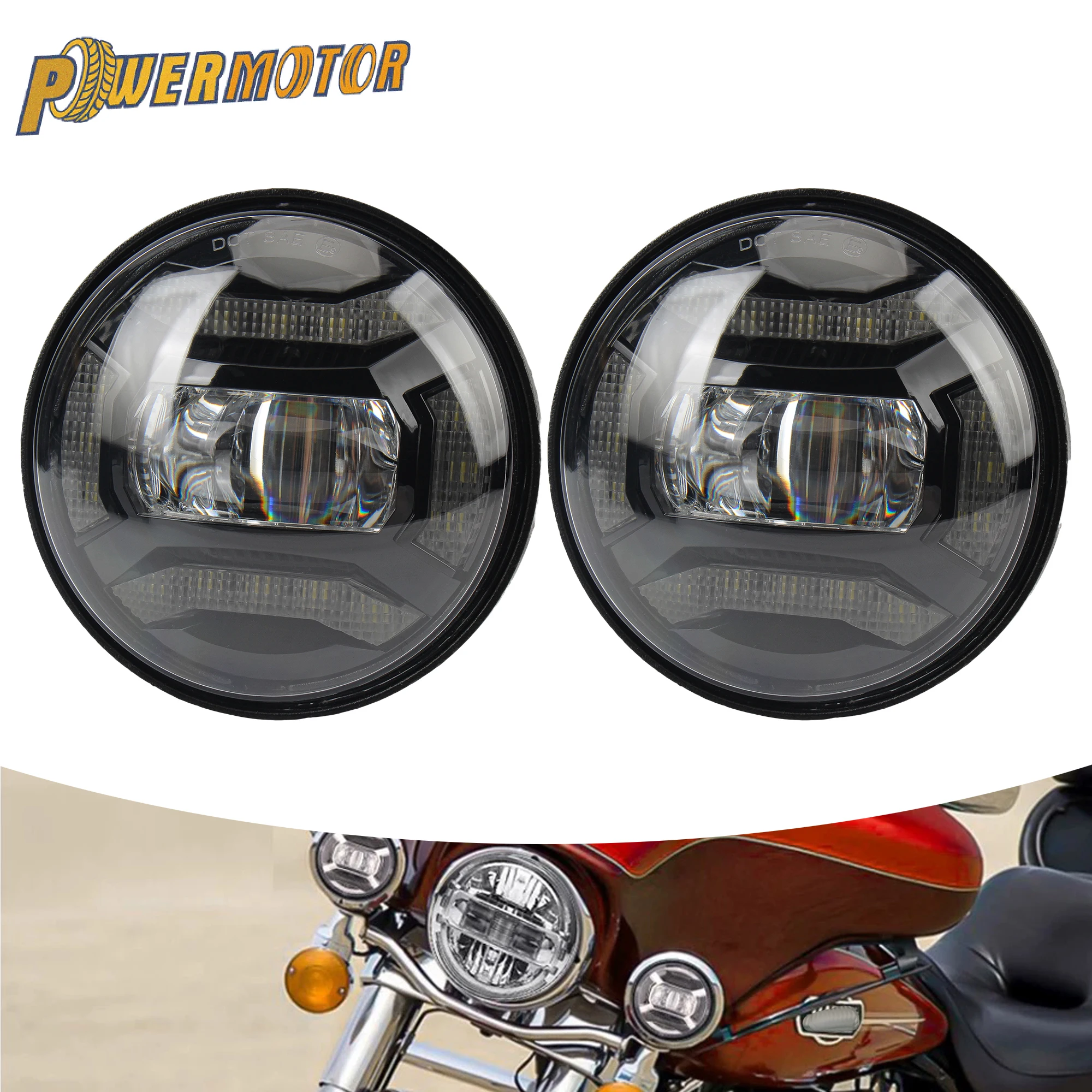 4.5 inch 30W for Harley Classic FLHR Road King Davidson Sportster LED Fog light Passing Auxiliary Light Motorcycle Accessories
4.5 inch 30W for Harley Classic FLHR Road King Davidson Sportster LED Fog light Passing Auxiliary Light Motorcycle Accessories