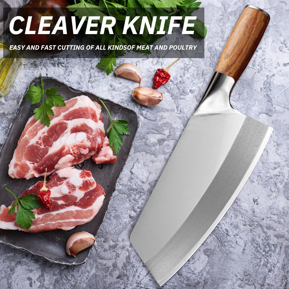 Cleaver Knife Chopping Vegetable Chicken Fish Kitchen Knives Sharp Butcher Knife Stainless Steel Blade Chef Knives Cleaver Knife
Cleaver Knife Chopping Vegetable Chicken Fish Kitchen Knives Sharp Butcher Knife Stainless Steel Blade Chef Knives Cleaver Knife