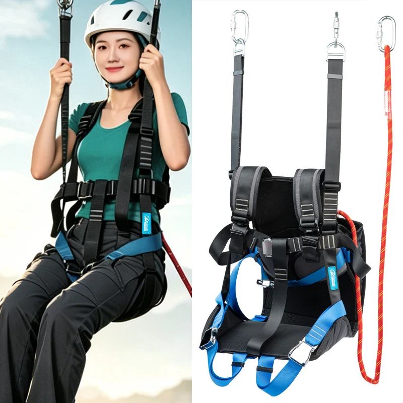 Outdoor High-Altitude Zipline Safety Seat, Paraglider Scenic Area Adventure Amusement With Cliff Swing Safety Harness, P991
Outdoor High-Altitude Zipline Safety Seat, Paraglider Scenic Area Adventure Amusement With Cliff Swing Safety Harness, P991