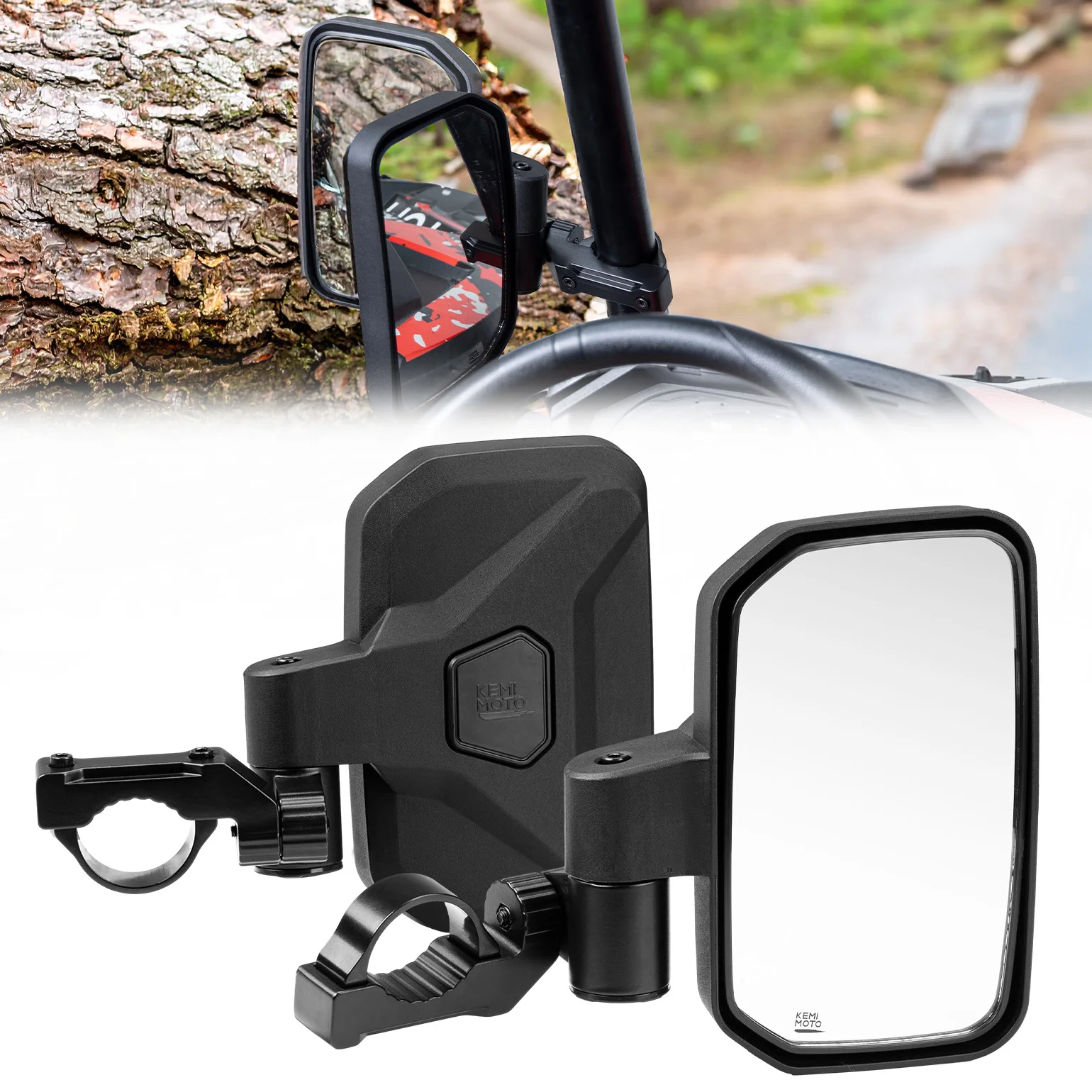 KEMIMOTO 2025 UTV Auto Fold Side Mirrors Aluminum Mount Adjustable Compatible with Polaris RZR for Can-Am X3 for CFMOTO Z-Force
KEMIMOTO 2025 UTV Auto Fold Side Mirrors Aluminum Mount Adjustable Compatible with Polaris RZR for Can-Am X3 for CFMOTO Z-Force