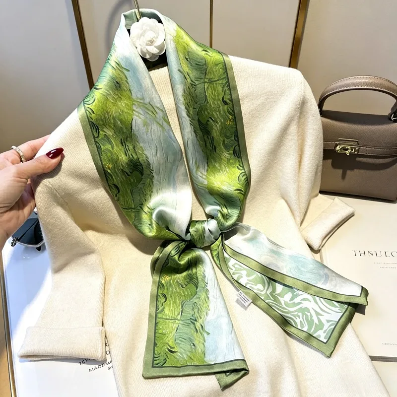 Green National Style Mulberry Silk Streamer Shape with Double-layer Silk Long Towel To Enhance Temperament Gift Gift Scarf
Green National Style Mulberry Silk Streamer Shape with Double-layer Silk Long Towel To Enhance Temperament Gift Gift Scarf