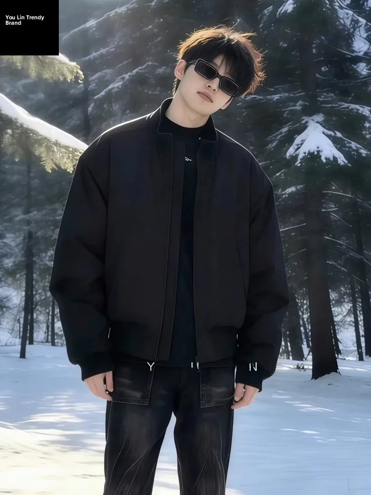 Black American Style Flight Jacket Cotton Coat Men's Winter Cotton-Padded Short Thickened Baseball Style High-End Feeling
Black American Style Flight Jacket Cotton Coat Men's Winter Cotton-Padded Short Thickened Baseball Style High-End Feeling