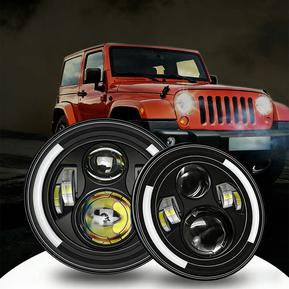 7 Inch Automotive Headlight Assemblies LED Headlight Hi/Low Beam DRL Turn Signal 7" Round Headlamp For Offroad JK Lada 4x4 SUV
7 Inch Automotive Headlight Assemblies LED Headlight Hi/Low Beam DRL Turn Signal 7" Round Headlamp For Offroad JK Lada 4x4 SUV
