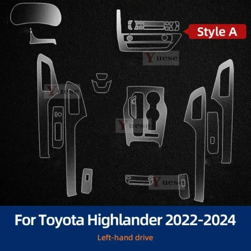 Для Toyota Highlander 2024 2023 2022, внутренняя пленка, прозрачная защитная наклейка из ТПУ на панель шестерни, центральная консоль
Для Toyota Highlander 2024 2023 2022, внутренняя пленка, прозрачная защитная наклейка из ТПУ на панель шестерни, центральная консоль