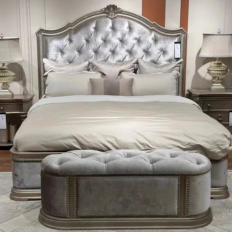 Floor Master Double Bed European Luxury Wooden Frame Double Bed Sleeping American Muebles Para Dormitorio Home Furniture
Floor Master Double Bed European Luxury Wooden Frame Double Bed Sleeping American Muebles Para Dormitorio Home Furniture