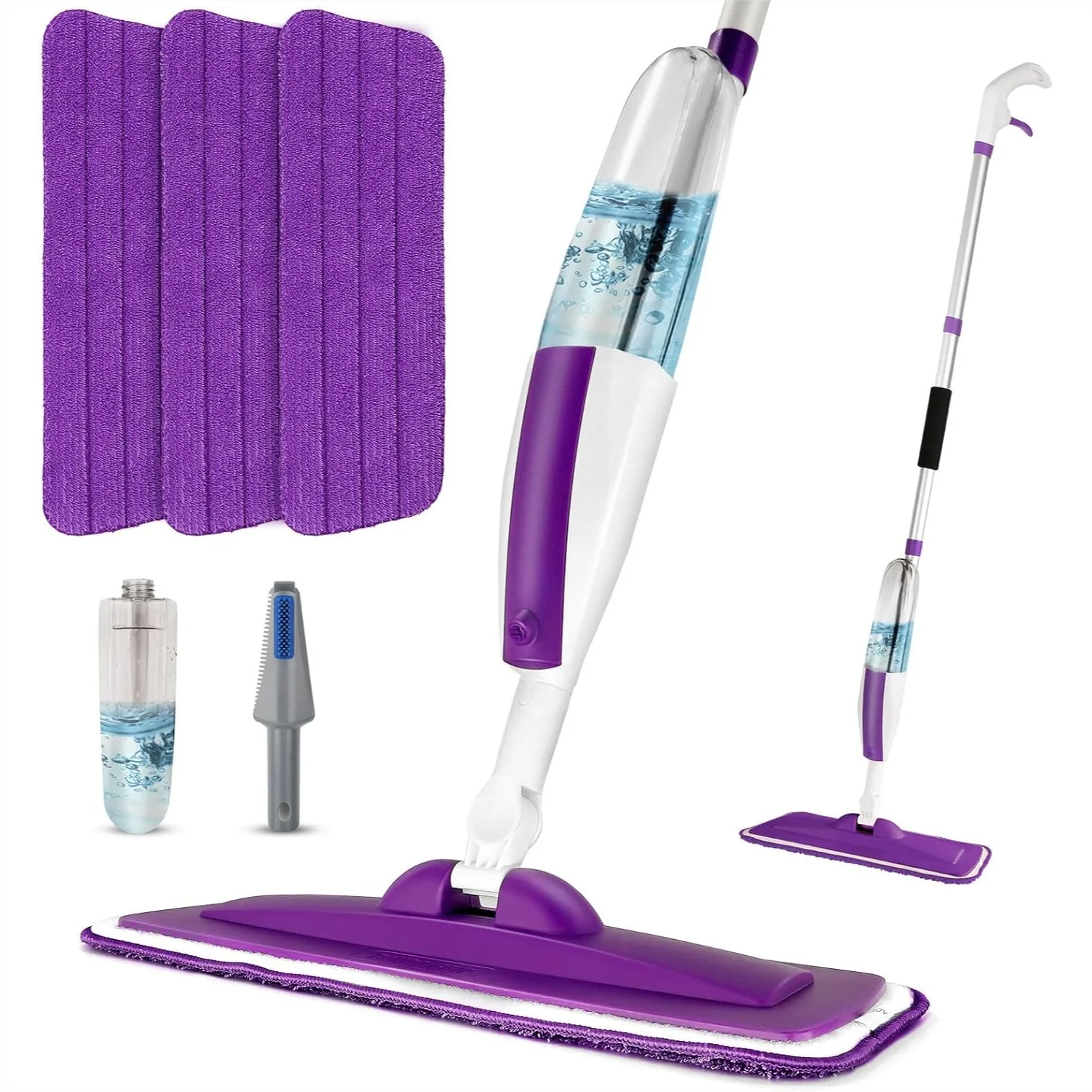 Wet Spray Mop for Floor Cleaning with 14 oz Refillable Bottle and 3 Washable Microfiber Pads for Hardwood Laminate Ceramic
Wet Spray Mop for Floor Cleaning with 14 oz Refillable Bottle and 3 Washable Microfiber Pads for Hardwood Laminate Ceramic