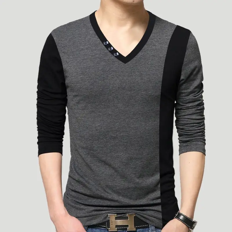 Fashion V-Neck Spliced All-match Button T-Shirt Men's Clothing 2023 Spring Autumn New Oversized Casual Tops Korean Tee Shirt
Fashion V-Neck Spliced All-match Button T-Shirt Men's Clothing 2023 Spring Autumn New Oversized Casual Tops Korean Tee Shirt