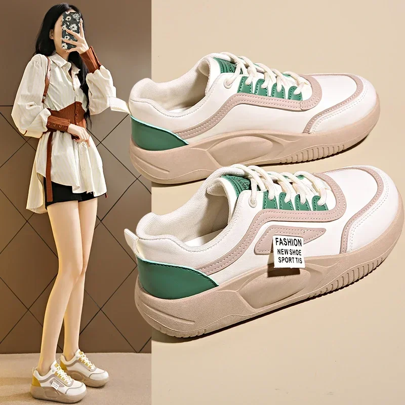 Spring Women Vulcanized New Shoes Sports Loafers 2025 Comfortable Walking Sneakers Ladies Thick Soled Lace-Up Casual Shoes
Spring Women Vulcanized New Shoes Sports Loafers 2025 Comfortable Walking Sneakers Ladies Thick Soled Lace-Up Casual Shoes