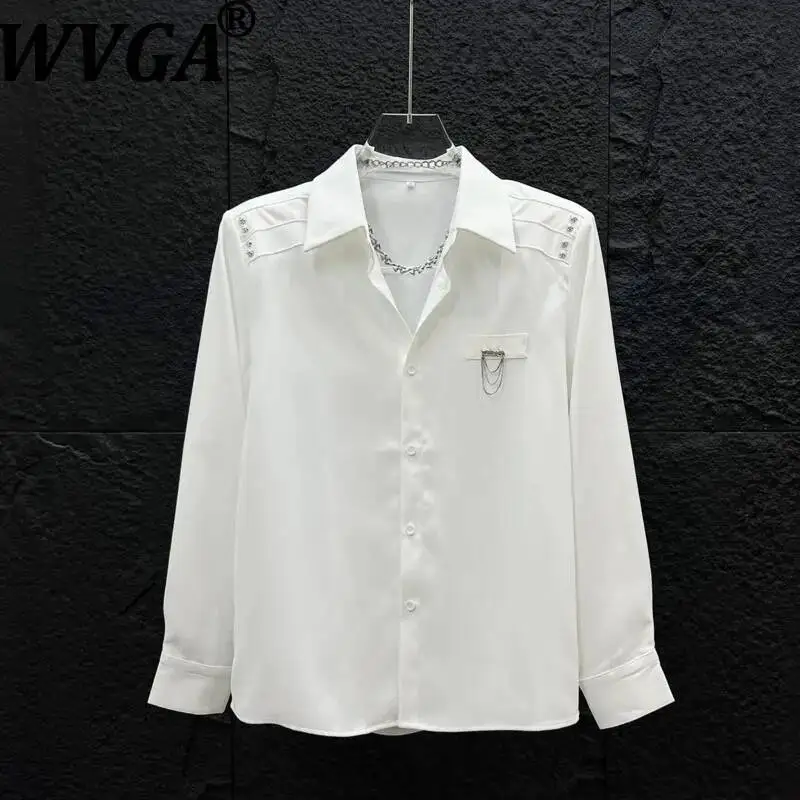 WVGA Spring Summer New Men Luxury Metal Rivet Long Sleeved Shirt Korean Style Niche Breathable Wrinkle Resistant Tops Ins W25243
WVGA Spring Summer New Men Luxury Metal Rivet Long Sleeved Shirt Korean Style Niche Breathable Wrinkle Resistant Tops Ins W25243