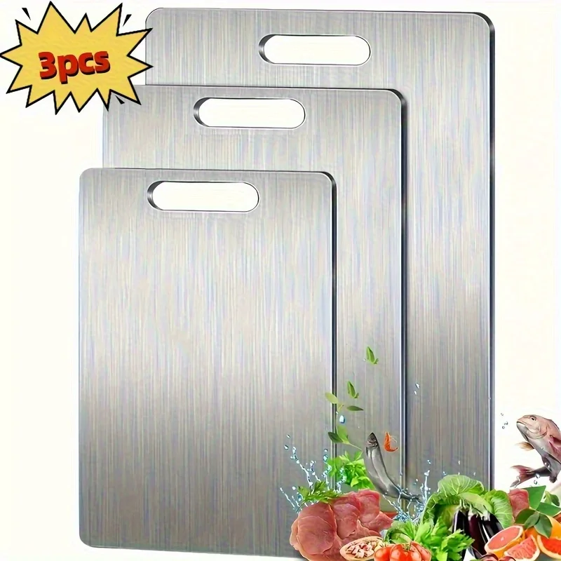 316 Stainless Steel Panel and Chopping Board Kitchen Household Thickened Double Sided Cutting Board Block Kneading Dough Board
316 Stainless Steel Panel and Chopping Board Kitchen Household Thickened Double Sided Cutting Board Block Kneading Dough Board