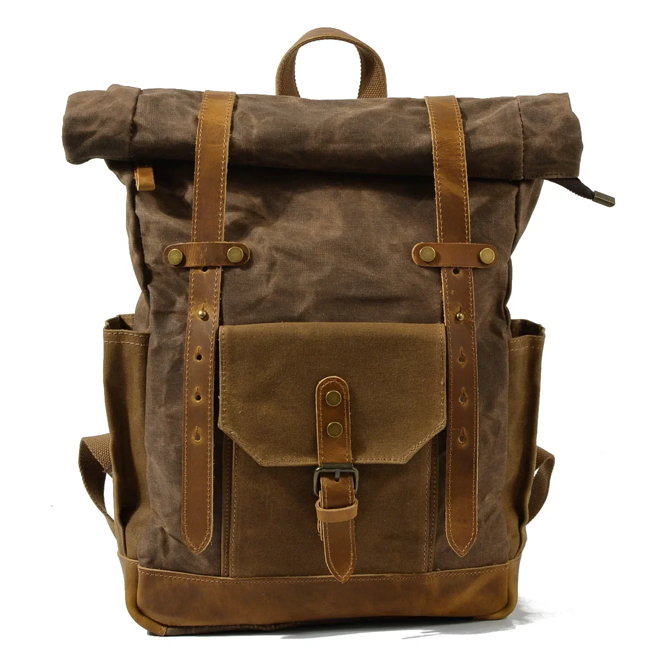 Large Capacity Vintage Colorblock Waxed Canvas Waterproof Rucksack Outdoor Travel Computer Backpack for Men and Women
Large Capacity Vintage Colorblock Waxed Canvas Waterproof Rucksack Outdoor Travel Computer Backpack for Men and Women
