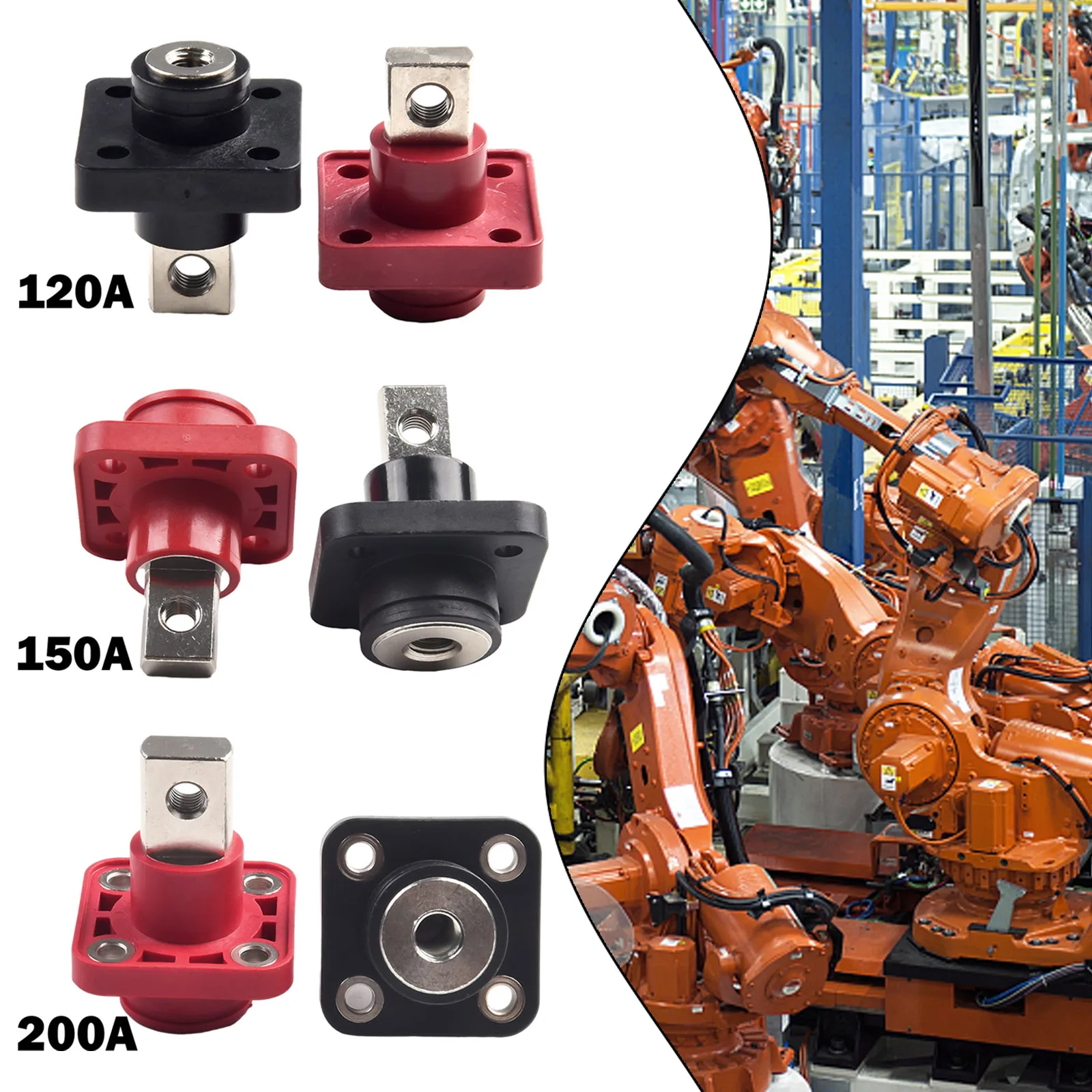 2Pcs 120A 200A 300A 400A All-Copper Lithium Battery Terminal Connector Energy Storage Terminal Battery Connector Adapter
2Pcs 120A 200A 300A 400A All-Copper Lithium Battery Terminal Connector Energy Storage Terminal Battery Connector Adapter