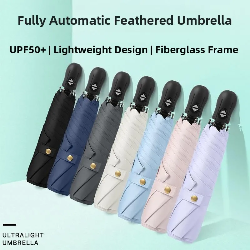 Ultra-Light Portable Automatic Japanese Style Umbrella 6-Rib New Feather Black Glue Sunscreen Rainproof Two-Purpose H5290
Ultra-Light Portable Automatic Japanese Style Umbrella 6-Rib New Feather Black Glue Sunscreen Rainproof Two-Purpose H5290