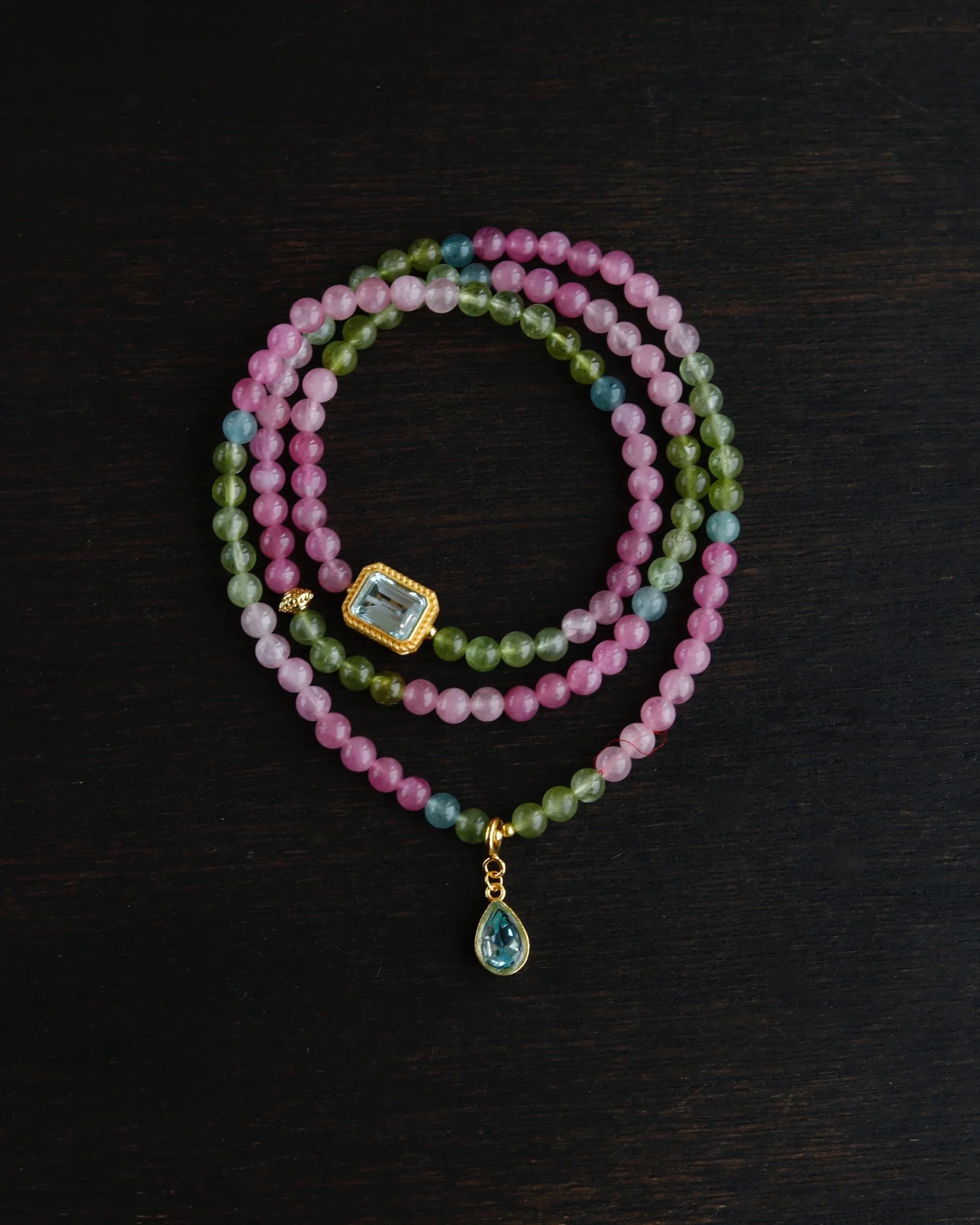 S925 Gold-Plated Tourmaline Bracelet, Macaron Colors with Topaz & Aquamarine Teardrop Charms, Pastel Gemstone Jewelry
S925 Gold-Plated Tourmaline Bracelet, Macaron Colors with Topaz & Aquamarine Teardrop Charms, Pastel Gemstone Jewelry