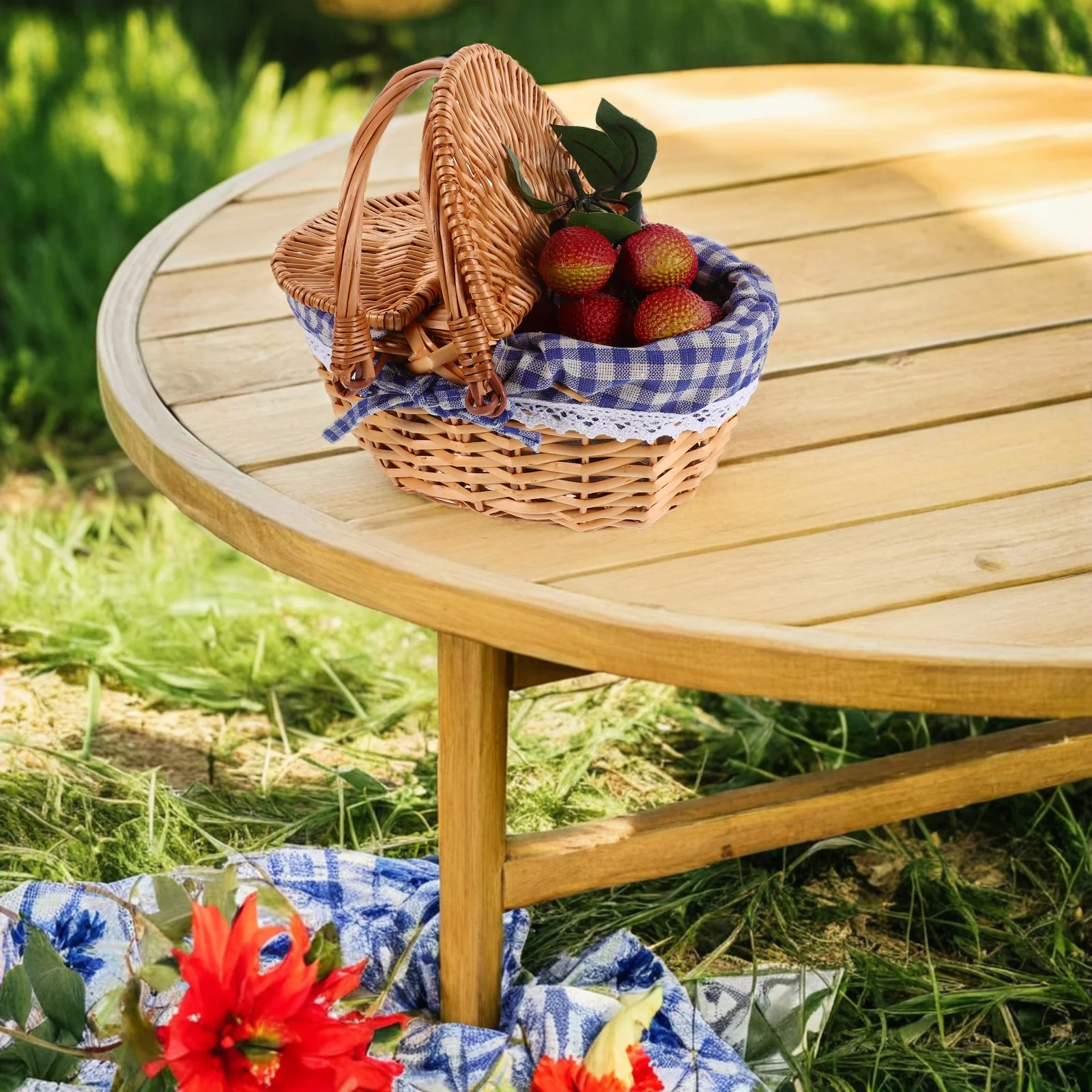 Picnic Basket Lightweight Woven Rattan Hamper With Double Handles For Strawberry Berry Picking Harvest Foraging
Picnic Basket Lightweight Woven Rattan Hamper With Double Handles For Strawberry Berry Picking Harvest Foraging