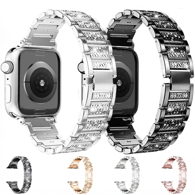 Metal+Diamond Strap For Apple watch band 45mm 41mm 44mm 42mm 40mm 38mm Women Bracelet Wristband iWatch Ultra 8 7 6 5 4 SE belt
Metal+Diamond Strap For Apple watch band 45mm 41mm 44mm 42mm 40mm 38mm Women Bracelet Wristband iWatch Ultra 8 7 6 5 4 SE belt