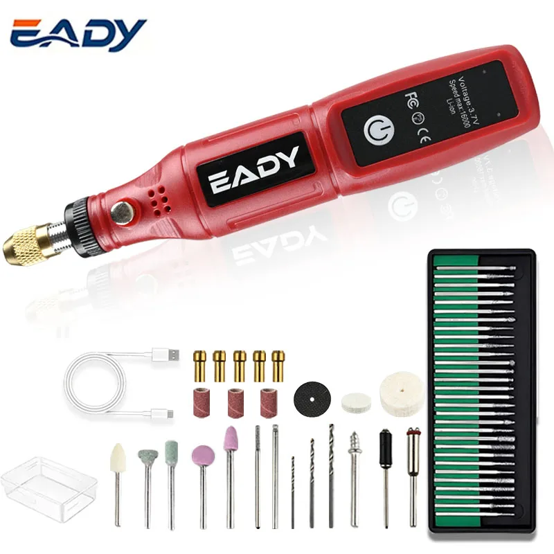 Беспроводной вращающийся инструмент EADY, мини-беспроводная дрель, USB-ручка для гравировки, для изготовления ювелирных изделий, резьба по металлу, стеклу, поделок своими руками,
Беспроводной вращающийся инструмент EADY, мини-беспроводная дрель, USB-ручка для гравировки, для изготовления ювелирных изделий, резьба по металлу, стеклу, поделок своими руками,