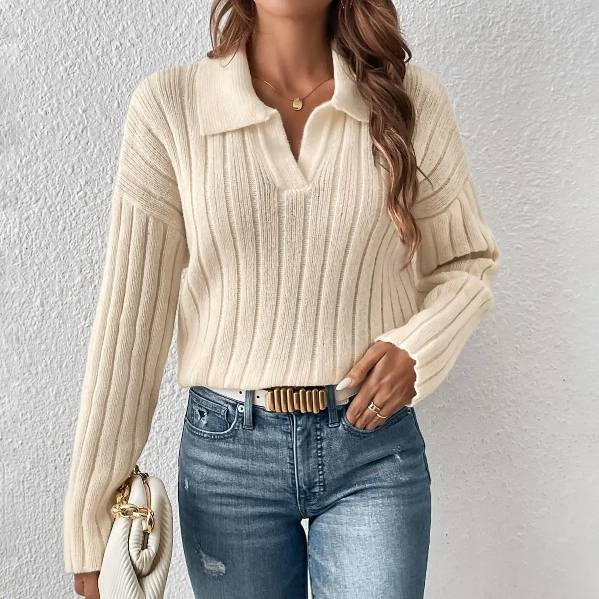 Sweater Pullover Women Spring And Autumn Underwear 2025 New Solid Stripe Underlay Short Style Popular Premium Sweater Female Top
Sweater Pullover Women Spring And Autumn Underwear 2025 New Solid Stripe Underlay Short Style Popular Premium Sweater Female Top