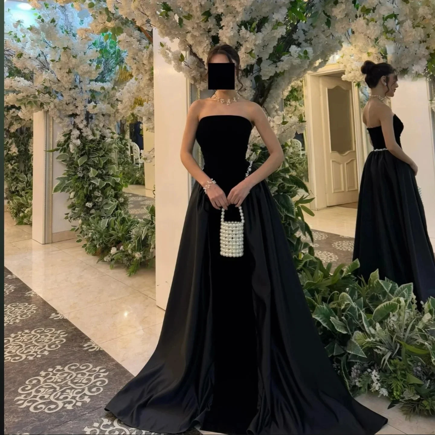 Customized Black Sleeveless Prom Dresses Strapless Pleated Beadings Floor Length Temperament Evening Dresses
Customized Black Sleeveless Prom Dresses Strapless Pleated Beadings Floor Length Temperament Evening Dresses
