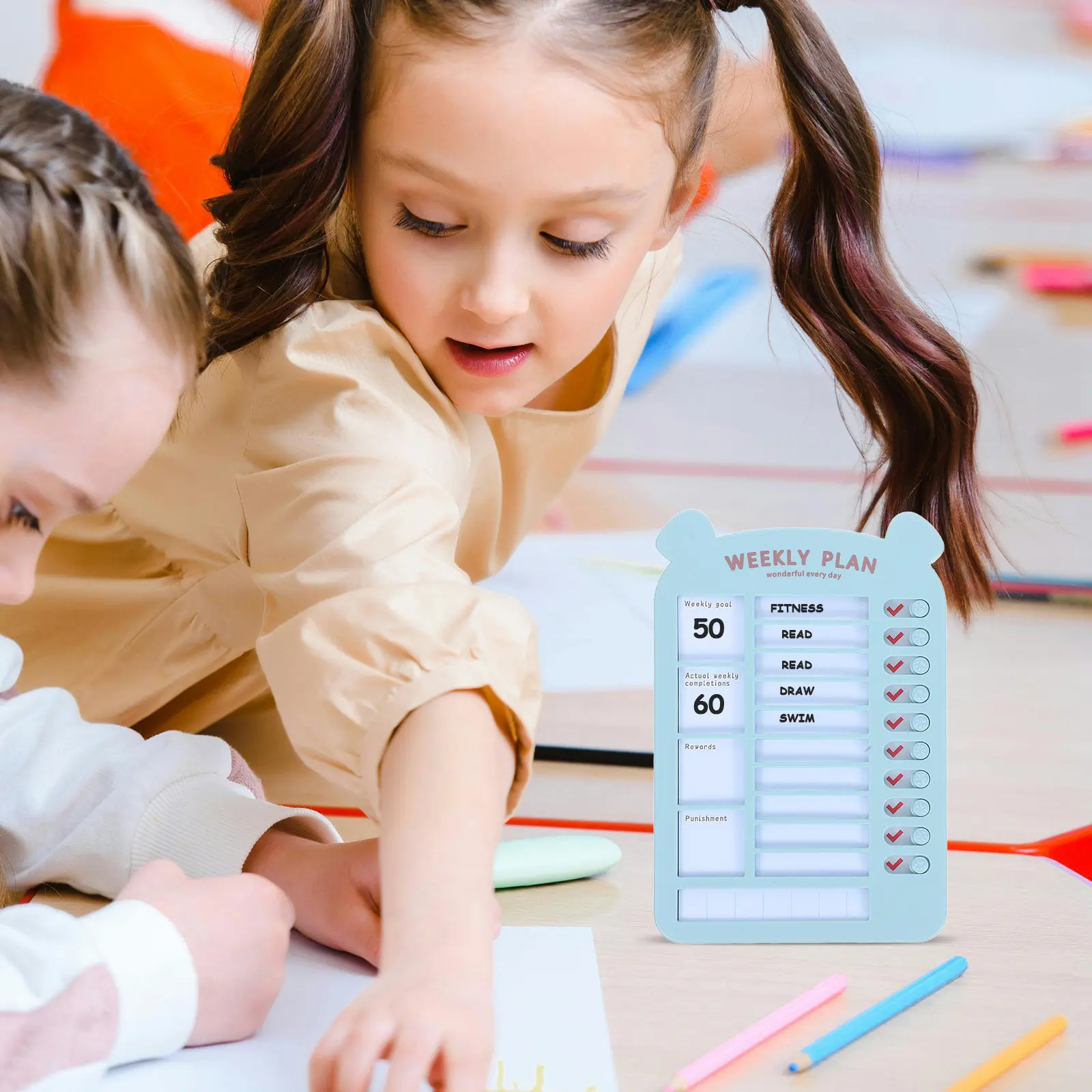 Children's Task Planning Learning Schedule Board Habit Tracker Educational Tool for Self-Discipline Task Management Daily
Children's Task Planning Learning Schedule Board Habit Tracker Educational Tool for Self-Discipline Task Management Daily
