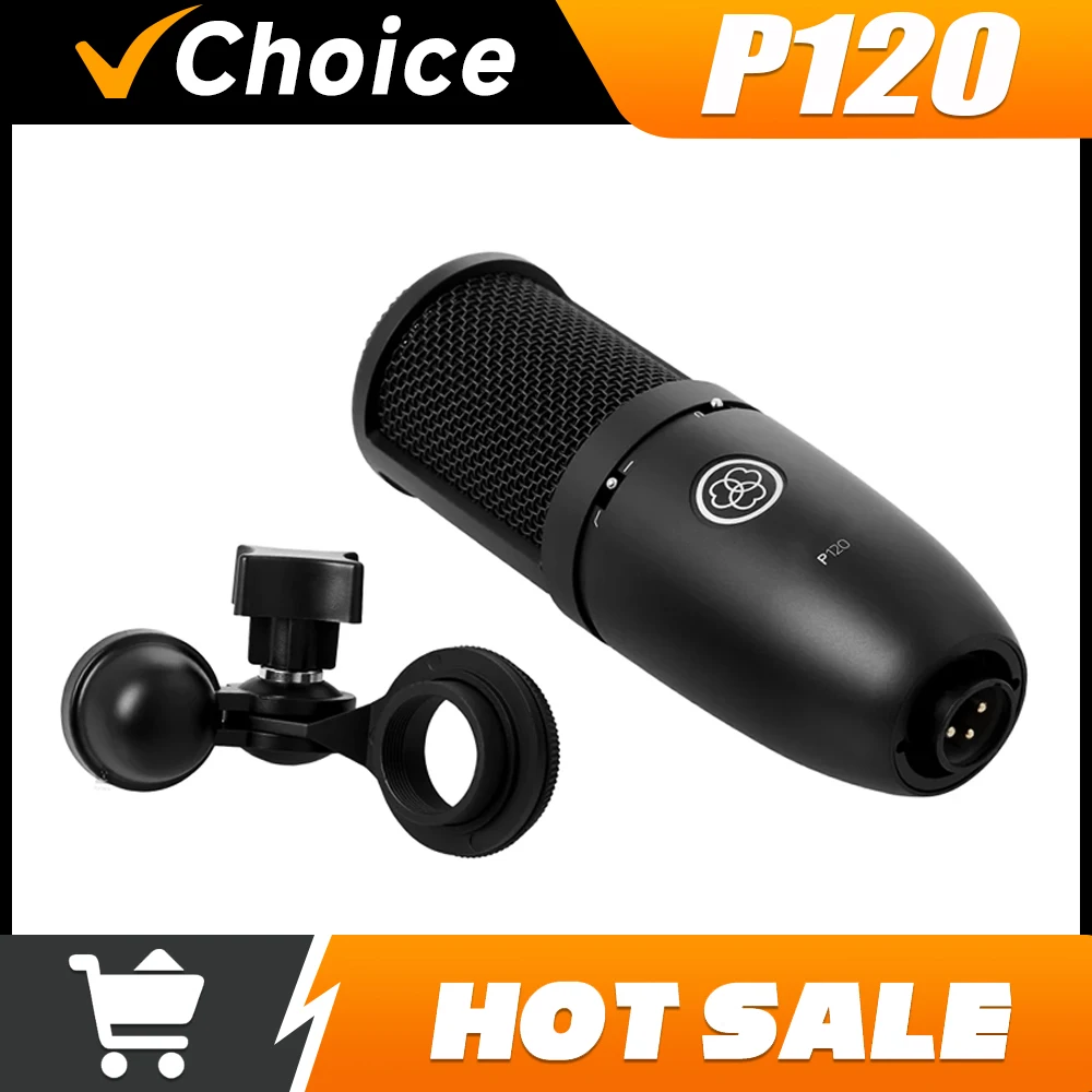 Professional Studio Condenser Microphone P120 Wired for Vocal Recording Streaming Media and Home Podcast Production
Professional Studio Condenser Microphone P120 Wired for Vocal Recording Streaming Media and Home Podcast Production