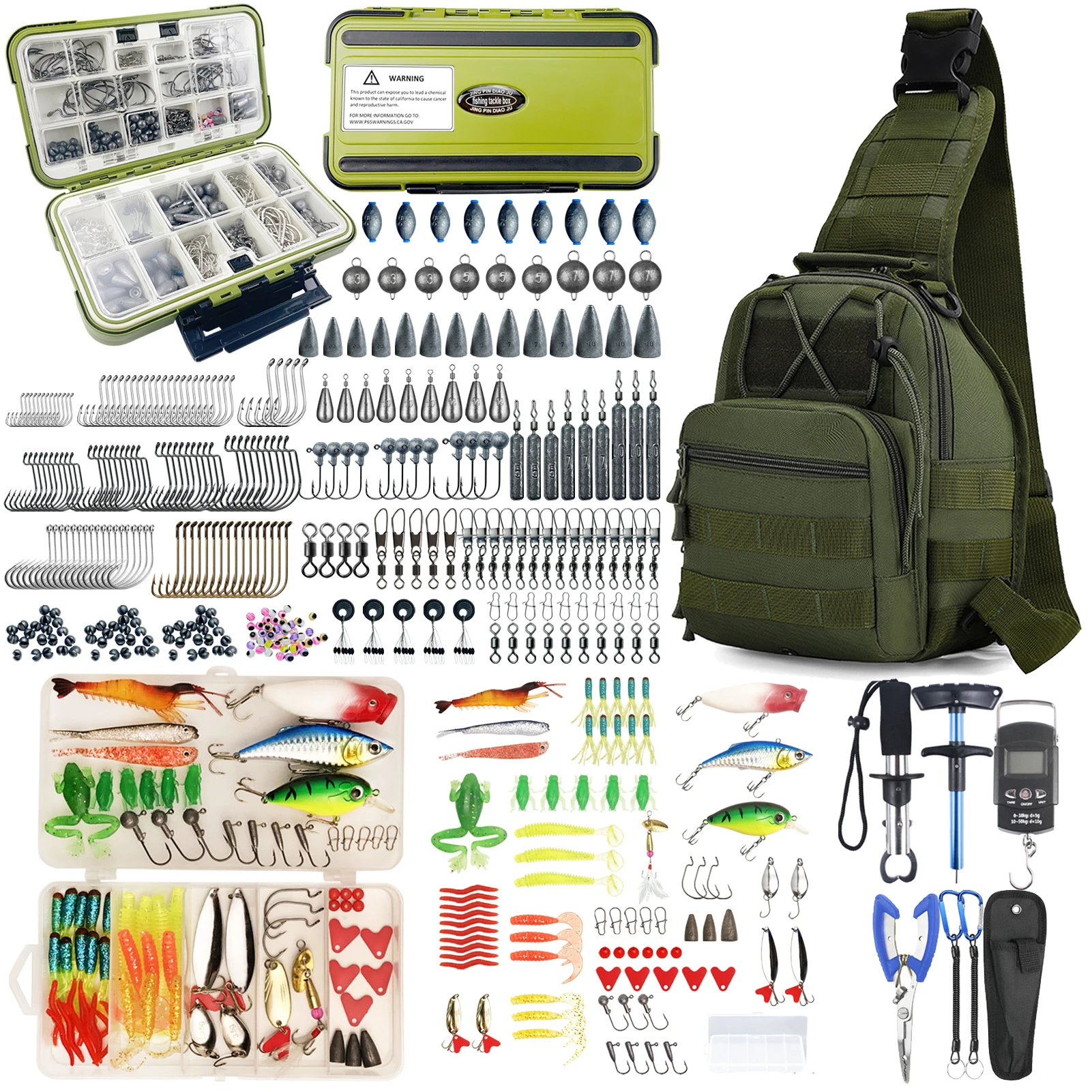 Fishing Gear Set 392pcs/Lot Fish Hook Remover Gripper Pliers Tools Kit Backpack Fishing Lures Baits Accessories Bag for Saltwate
Fishing Gear Set 392pcs/Lot Fish Hook Remover Gripper Pliers Tools Kit Backpack Fishing Lures Baits Accessories Bag for Saltwate