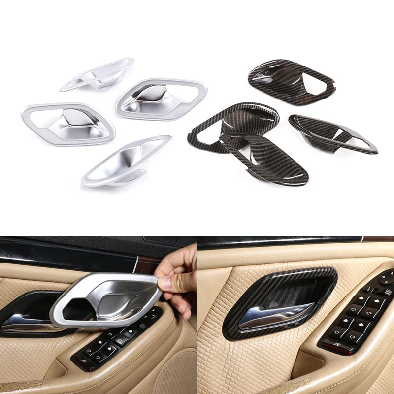 For BMW 5 Series E39 1996 1997 1998 1999 2000 2001 2002 2003 Carbon Texture Car Interior Door Handle Bowl Frame Protective Cover
For BMW 5 Series E39 1996 1997 1998 1999 2000 2001 2002 2003 Carbon Texture Car Interior Door Handle Bowl Frame Protective Cover