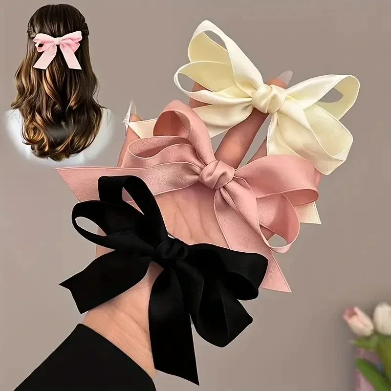 3pcs Fashionable Cute Fabric Hair Bow Ribbon Hair Clips and Headwear for Women Black White Bow Top Clip Elegant Hair Accessories
3pcs Fashionable Cute Fabric Hair Bow Ribbon Hair Clips and Headwear for Women Black White Bow Top Clip Elegant Hair Accessories