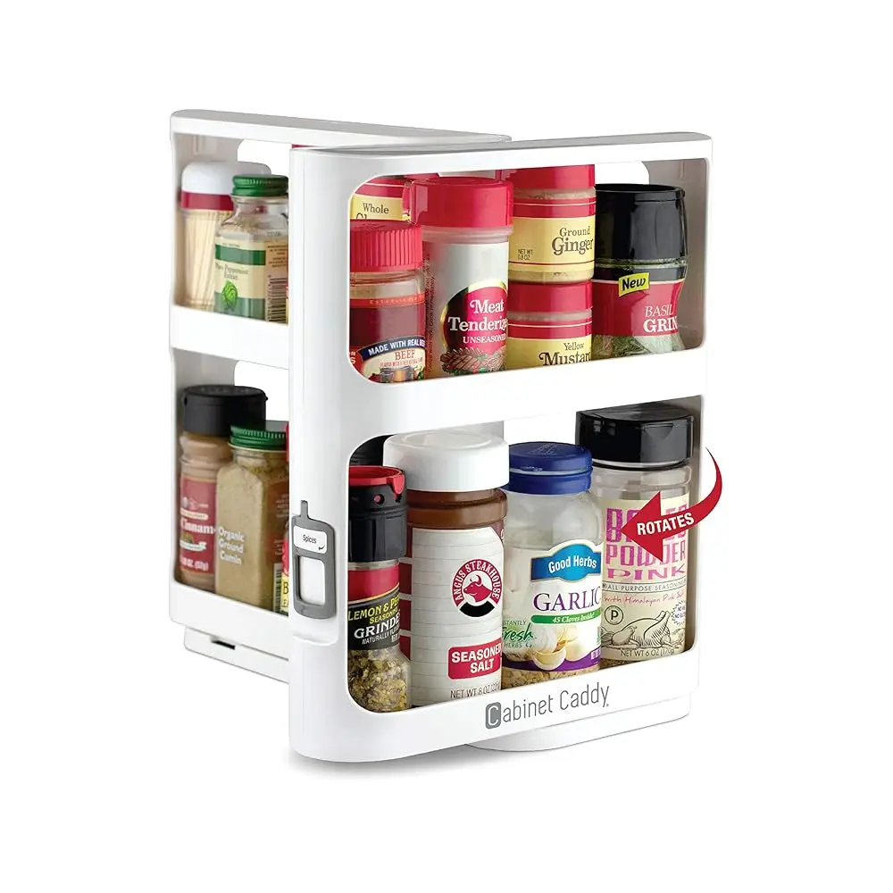 Spice Ra Organizer For Cabinet - Slide & Rotate Kitchen Organizers And Storage - 2 Double-Decker Shelves - Non-Skid Base -
Spice Ra Organizer For Cabinet - Slide & Rotate Kitchen Organizers And Storage - 2 Double-Decker Shelves - Non-Skid Base -